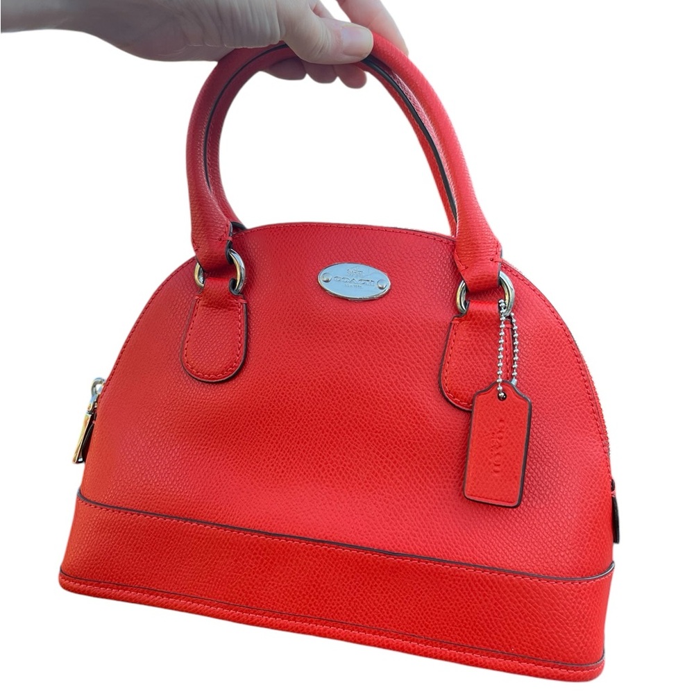NWT COACH Mini Cora Domed Satchel in Orange
